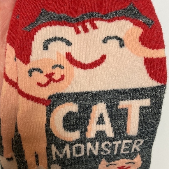 Blue Q NWT SOCKS Funny New Cat Monster Crazy Cat Lady Cat Lover Gift Gag Gift - Picture 3 of 11